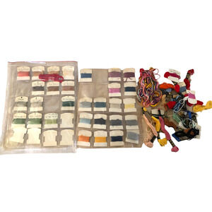 Hand Embroidery Floss Thread Lot Colorful Collection DMC & Other Vintage